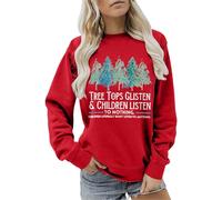 Hot Deals Of The Day HUIFUAO Christmas Tree Christmas Sweatshirts for Women 2024 Womens Christmas Sweatshirt Long Sleeve Pullover Tops 50% Percent Off Deals Today