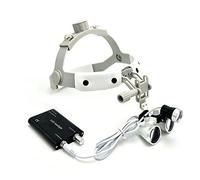 Hot Dental Loupes Surgical Binocular Glass 3.5x Magnifier with LED Headlight Leather Headband