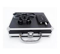 Hot Dental Surgical Medical Binocular Loupes 2.5×420mm Optical Glasses with 3W LED Headlight Lamp + Aluminum Box (Black)