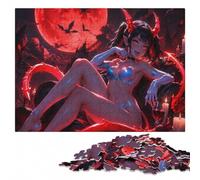Hot Devil Anime Girl Wooden Jigsaw Puzzle 500 Pieces, Gift for Adults | For home use: Puzzle for Adults: festive puzzle present, activity for family time.