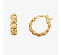 Hot Diamonds x Jac Jossa Soul Sterling Silver 18ct Yellow Gold Tone Beach Hoop Earrings 11x11mm