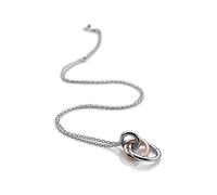 Hot Diamonds 18ct Rose Gold Plated Eternity Interlocking Pendant of 41 cm + extender 5 cm