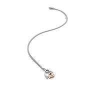 Hot Diamonds Amore Rose Gold Plated Accents Double Heart Pendant on a Chain of Length 45cm