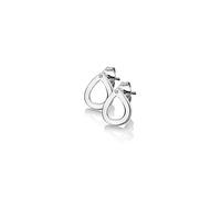 Hot Diamonds Amulet Teardrop Diamond Silver Earrings | 925 Sterling Silver Teardrop Stud Earrings with Real Diamonds | Elegant Everyday Earrings for Her Dainty Diamond Jewellery Gift for Her