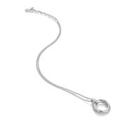 Hot Diamonds Aura Sterling Silver Twist Circle Pendant | 925 Sterling Silver and A Hand Set Diamond | The Fine Jewellery Gift For Her Comes With Luxury Gift Wrapping
