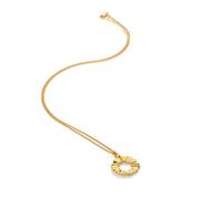 Hot Diamonds Believe Gold Plated Silver Circle Pendant - Features a Real Diamond - Layered Circle Modern Pendant, Unique Jewellery Gift for Her - Includes Gift Wrap
