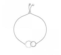 Hot Diamonds Bliss Double Circle Bracelet DL568 - Bold Statement