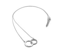 Hot Diamonds Bliss Interlocking Circle Necklace of Length 45cm with White Topaz Gemstones