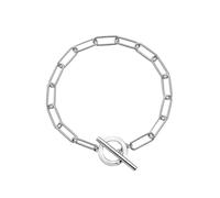 Hot Diamonds Chunky Linked T-Bar 925 Sterling Silver Bracelet with Real Diamond Accent | Rhodium Plated, Anti Tarnish Classic T-Bar Chain Bracelet for Women | | Gift Wrap Included