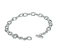 Hot Diamonds Classic 925 Sterling Silver Charm Bracelet for Women | Adjustable 16-19cm Elegant Chain with Real Diamond Clasp | Chunky Links Statement Silver Bracelet