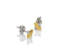Hot Diamonds Coupled Crossover Two Tone Stud Earrings 0.8 x 0.8cm