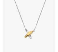 Hot Diamonds Coupled Two Tone Diamond Set Crossover Necklace DN225