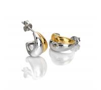 Hot Diamonds Droplet Two Tone Hoop Earrings 8mm