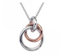 Hot Diamonds 18ct Rose Gold Plated Eternity Interlocking Pendant of 41 cm + extender 5 cm