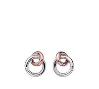 Hot Diamonds Eternity Sterling Silver And 18 Carat Gold Vermeil Diamond Set Interlocking Earrings, Women