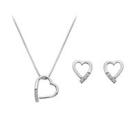 Hot Diamonds Exclusive Sterling Silver & Diamond Heart Earring & Pendant Set