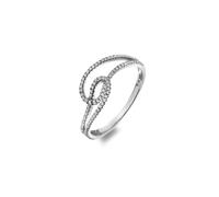 Hot Diamonds Flow 9ct White Gold Ring D - L