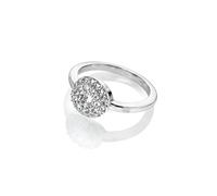 Hot Diamonds Forever White Topaz and Diamond 925 Sterling Silver Ring - Eternity Circle Design with Real Diamond & Natural White Topaz - Perfect Women's Gift Size P