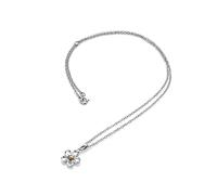 Hot Diamonds Forget Me Not Silver and Diamond Pendant Necklace | 925 Sterling Silver & Rose Gold Floral Necklace with Hand Set Real Diamond | Luxury Gift Wrap Included