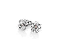 Hot Diamonds Forget Me Not Silver Earrings | 925 Sterling Silver Rose Gold Flower Earrings with Real Diamonds | Everyday Elegant Diamond Stud Earrings | Timeless Floral Jewellery