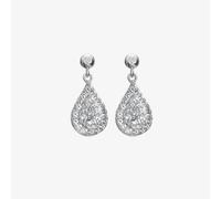 Hot Diamonds Glimmer White Topaz Drop Earrings 0.7 x 1cm