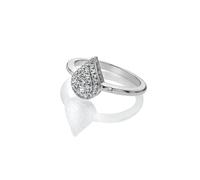 Hot Diamonds Glimmer Sterling Silver White Topaz Ring - R