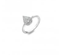 Hot Diamonds Glimmer White Topaz Ring DR255 - Timeless Design | Acotis - Size Q - Diamond / Sterling Silver / White Topaz