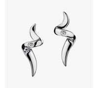 Hot Diamonds Go With The Flow Silver Diamond Spiral Earrings DE221