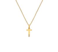 Hot Diamonds Gold Plated Initial Letter Pendant Necklace | 18ct Yellow Gold Plated 925 Sterling SIlver | Gift Wrap Included (Letter T)