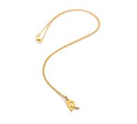 Hot Diamonds Gold Plated Initial Letter Pendant Necklace | 18ct Yellow Gold Plated 925 Sterling SIlver | Gift Wrap Included (Letter R)