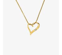 Hot Diamonds Golden Edit Delicate Pointed Twist Heart Pendant Necklace DP1088