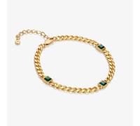 Hot Diamonds Golden Edit Revive Malachite Chain Bracelet DL712