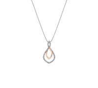 Hot Diamonds Silver & Rose Gold Plated Harmony White Topaz Pendant DP734