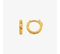 Hot Diamonds HD X GE Textured 18ct Yellow Gold Huggie Hoop Earrings DE853