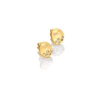 Hot Diamonds Illuminate Gold Plated Silver Stud Earrings | 18ct Gold Plated 925 Sterling Silver Earrings | Real Diamond & White Topaz Gemstone Studs| Elegant Earrings For Women | Gift Wrap Included