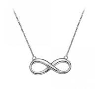 Hot Diamonds Infinity Silver Pendant Necklace | 925 Sterling Silver and Diamond Infinity Necklace for Her | Eternal Love Symbol Sentimental Jewellery with Real Hand-Set Diamond
