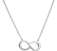 Hot Diamonds Infinity Silver Pendant Necklace | 925 Sterling Silver Infinity Symbol Pendant with Real Diamond, | Elegant Everyday Jewellery Gift for Her