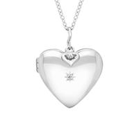 Hot Diamonds Just Add Love Sterling Silver Starry Heart Locket - TITLE Silver