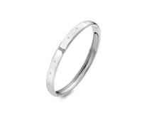 Hot Diamonds Much Loved Diamond Silver Bangle | 925 Sterling Silver Rhodium Plated Bangle with real Hand Set Diamonds | Luxury Gift Wrap Included