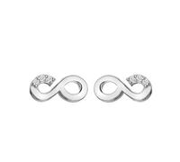 Hot Diamonds Rhodium Plated Sterling Silver Diamond Infinity Earrings