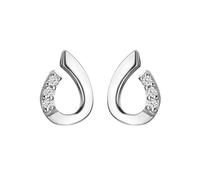 Hot Diamonds Rhodium Plated Sterling Silver Diamond Teardrop Earrings