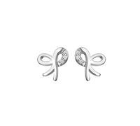 Hot Diamonds Ribbon Stud Earrings 1 x 1.1cm