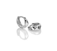 Hot Diamonds Ridge Huggie Hoop Earrings 8mm