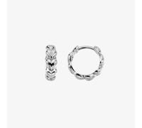 Hot Diamonds Serenity Sterling Silver Heart Hoop Earrings DE867