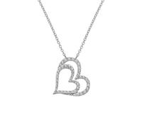 Hot Diamonds Shimmering White Topaz Open Heart Diamond Pendant Gift Set