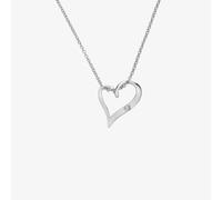 Hot Diamonds Silver Delicate Pointed Twist Heart Pendant Necklace DP1086