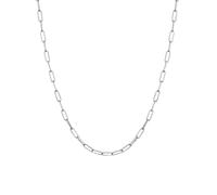 Hot Diamonds Silver Paperclip Chain Necklace | 925 Sterling Silver Layering Chain Necklace for Women | Adjustable 40cm - 45cm