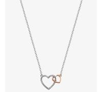 Hot Diamonds Silver & Rose Gold Plated Togetherness Open Heart Pendant DP732