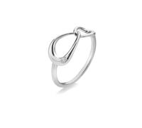 Hot Diamonds Silver Sleek Infinity Ring With Hand Set Diamond | 925 Sterling SIlver With Premium Gift Wrap Included (P)