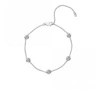 Hot Diamonds Women's Tender White Topaz Intermittent Bracelet in Silver | Size: 21 cm Hot Diamonds Silver 21 cm